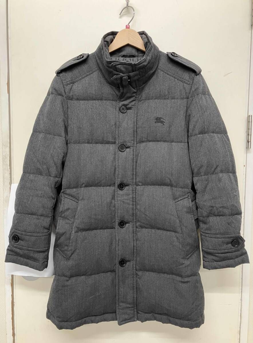 BURBERRY BLACK ショップ LABEL ダウンジャケット グレー