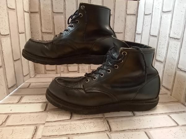 REDWINGレッドウィング エンジニアブーツ 00 s 8137 D 刺繍羽 タグ モックトゥ サイズ26 5 cm ブラック