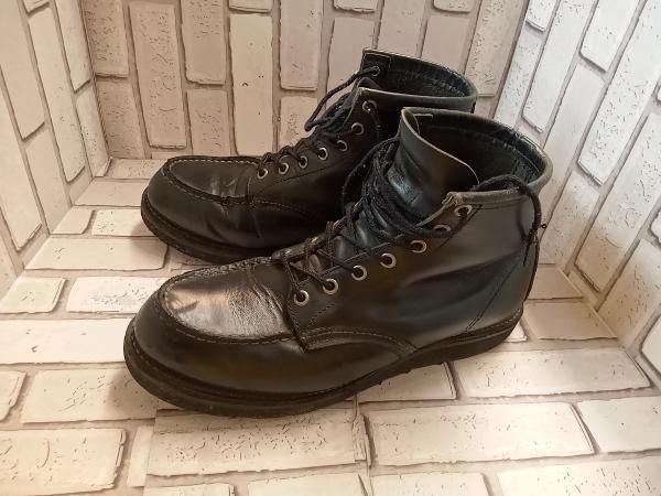 REDWINGレッドウィング エンジニアブーツ 00 s 8137 D 刺繍羽 タグ モックトゥ サイズ26.5 cm ブラック
