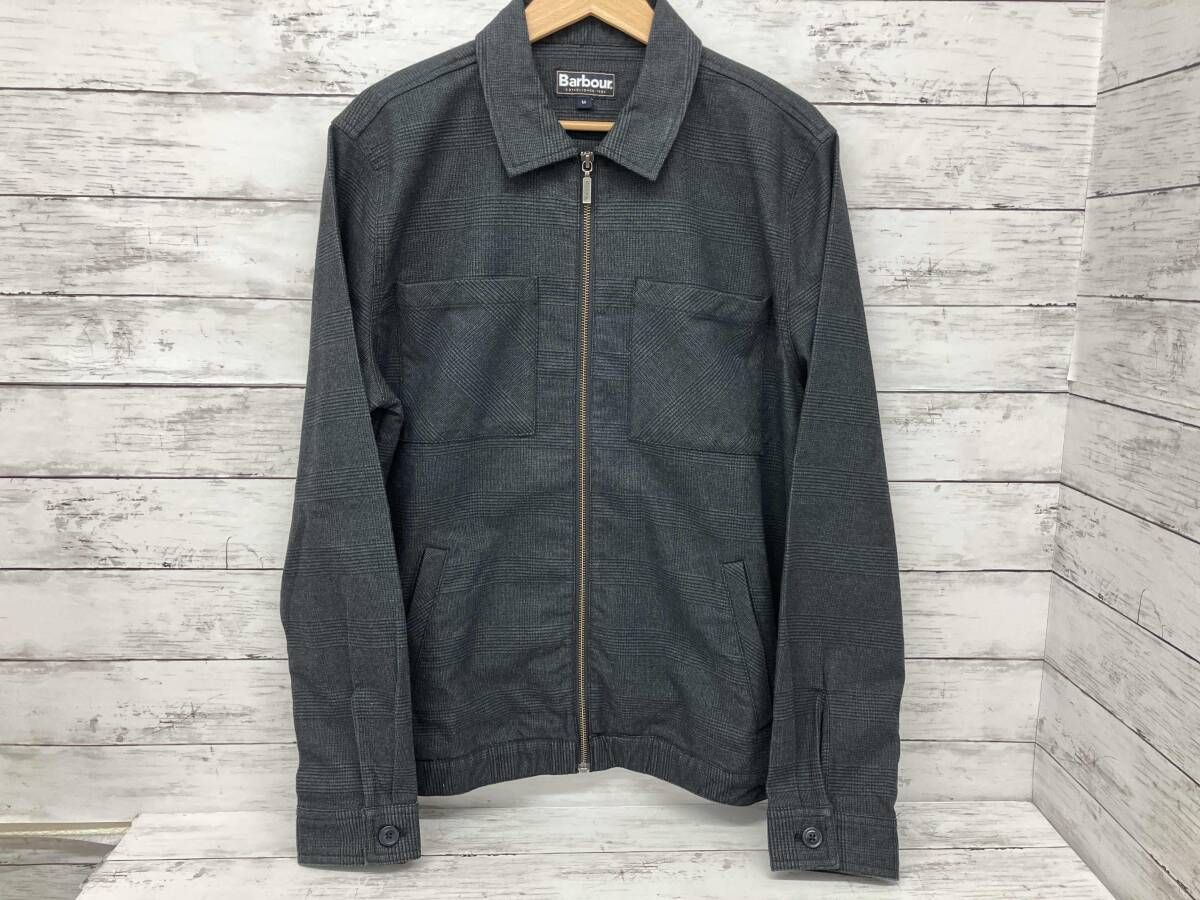 BARBOUR シャツジャケット 2102226 グレー チェック柄 Mサイズ