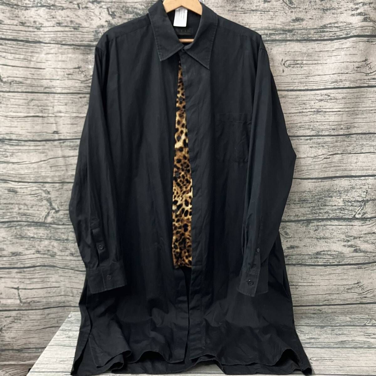 YOHJI YAMAMOTO S YTE ヨウジヤマモト サイト 長袖シャツ レオパード Lサイズ ロングレイヤード