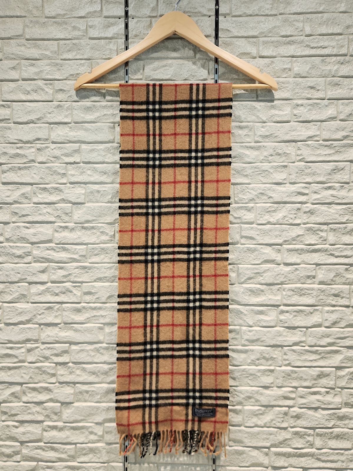 ㊸ Burberrys of LONDON ラムウールチェックマフラー バーバリー ノバ