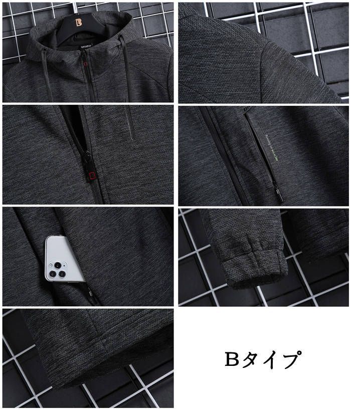 裏ボア ジップアップパーカー カジュアルジャケット メンズジャケット フード付きカーディガン スポーティ風 ショートコート 無地 ゆったり