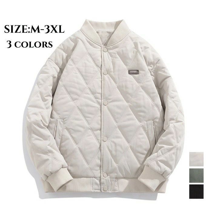 カジュアルジャケット メンズジャケット ショートコート 立ち襟 スポーティ風 ゆったりジャケット 無地 スタジアムジャンパー 長袖 ボタン