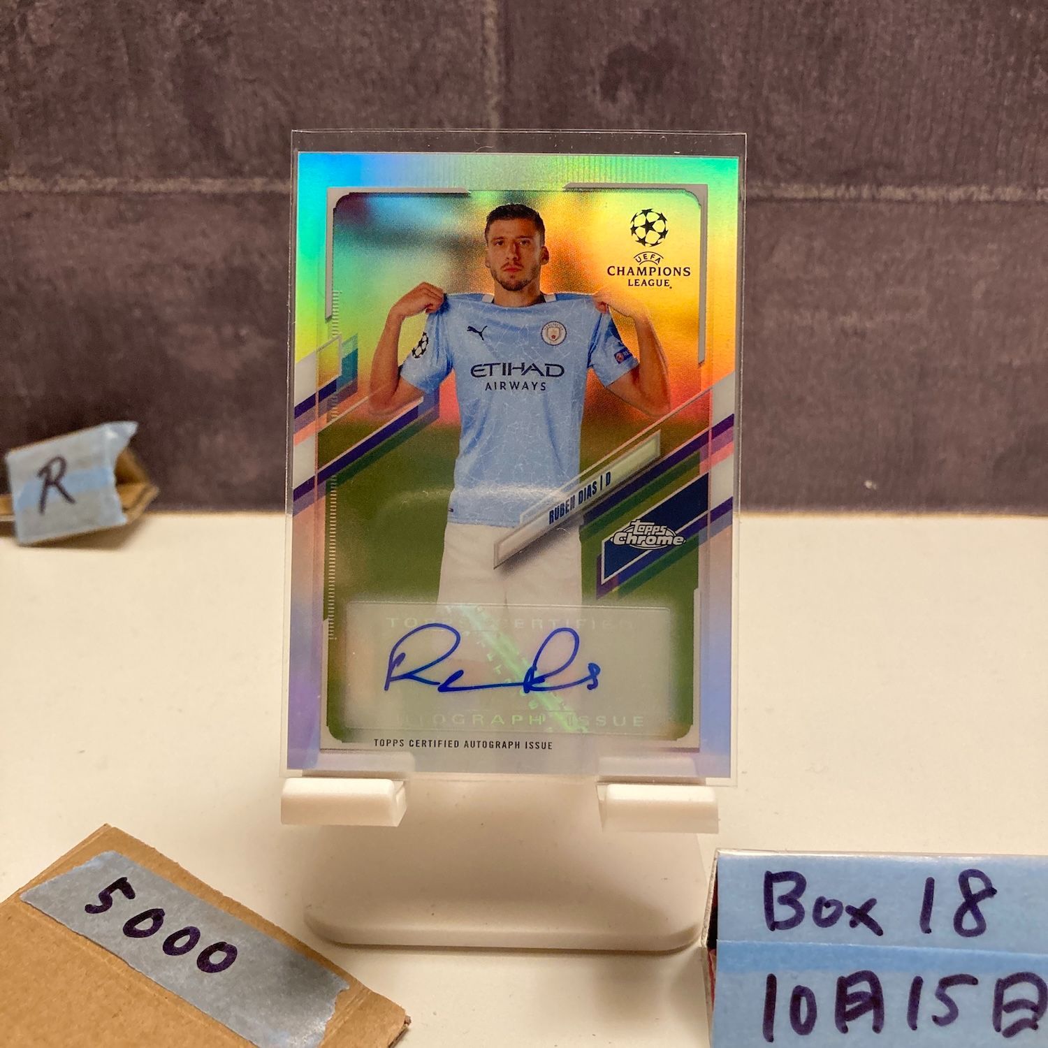 2020-21 Topps Chrome UEFA Champions League Ruben Dias 直筆サイン