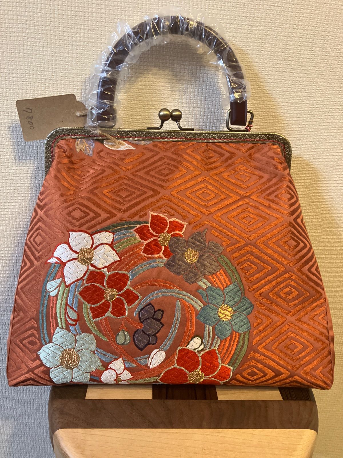 ハンドメイド 帯リメイク がま口バッグ - メルカリ