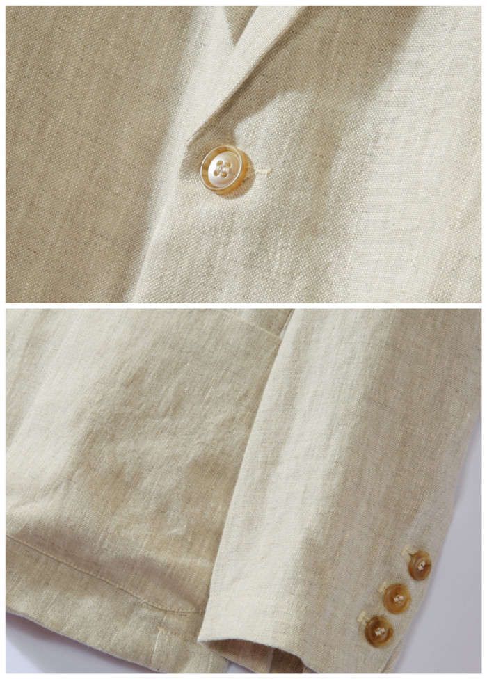 亜麻100％ テーラードジャケット