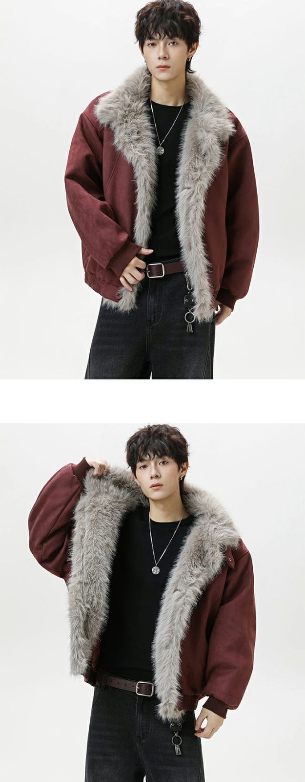 ファーコート ショートコート ライダースジャケット 機車服 カジュアルジャケット 毛皮コート 厚地 ブルゾン 防寒 超暖 冬服 アウター 男性