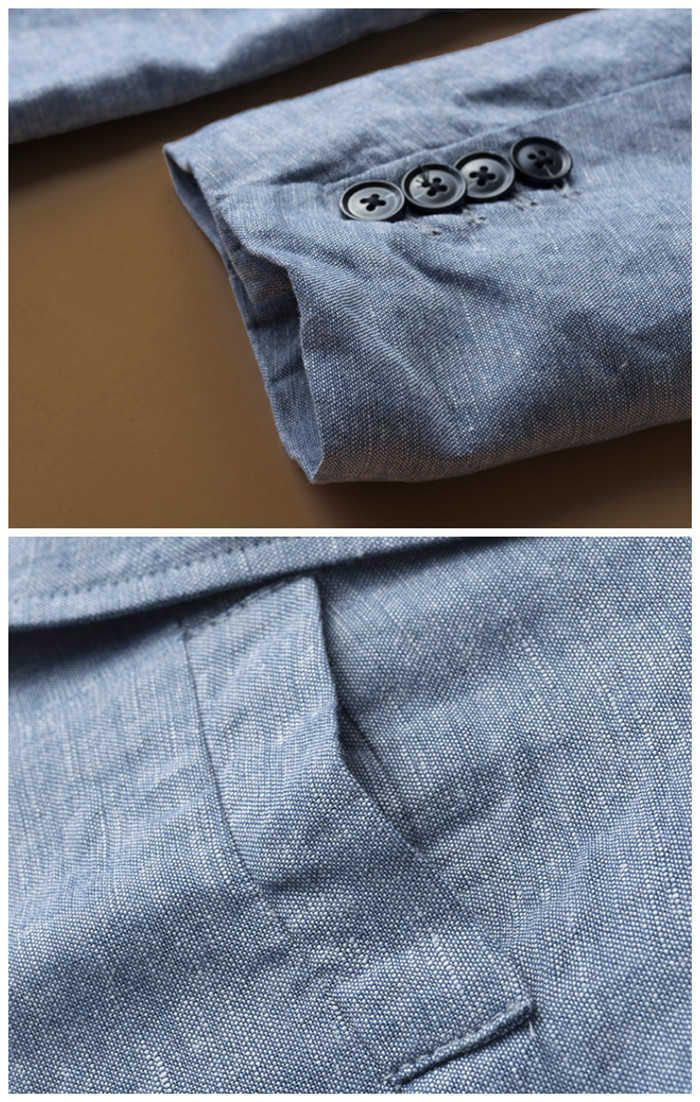 綿麻 メンズブレザー