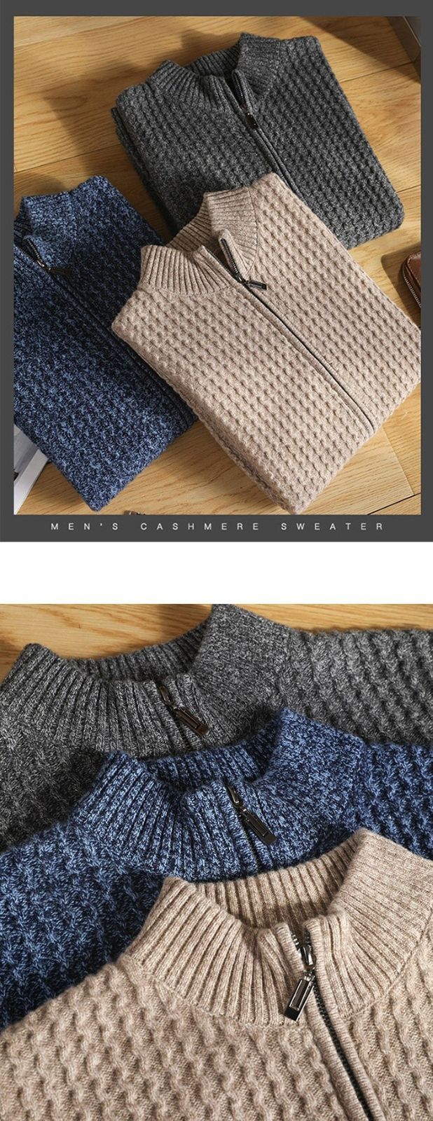 ウール ニット カーディガン 立ち襟 秋 冬 アウター 厚地 メンズカーデ カジュアル トップス 男性 セーター 紳士 ビジネス