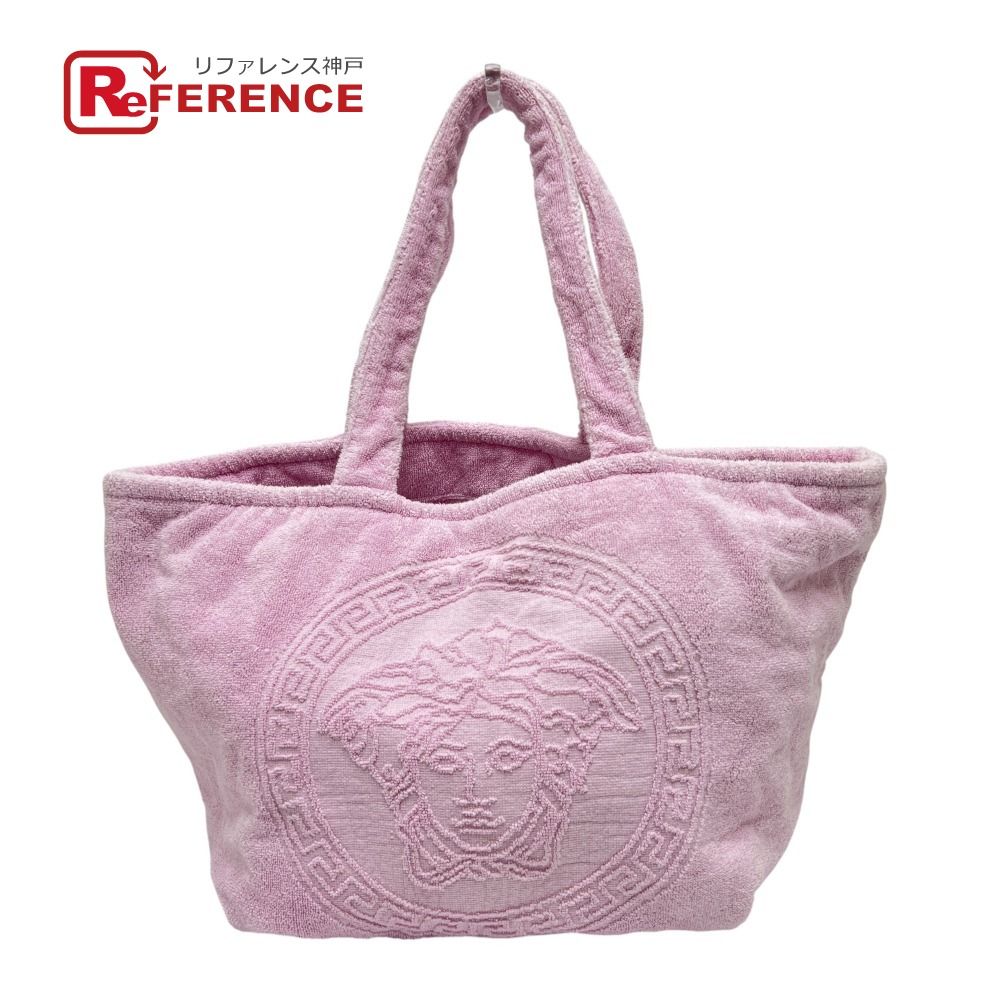 VERSACE ヴェルサーチ ショルダーバッグ メデューサ ロゴ コットン ピンク