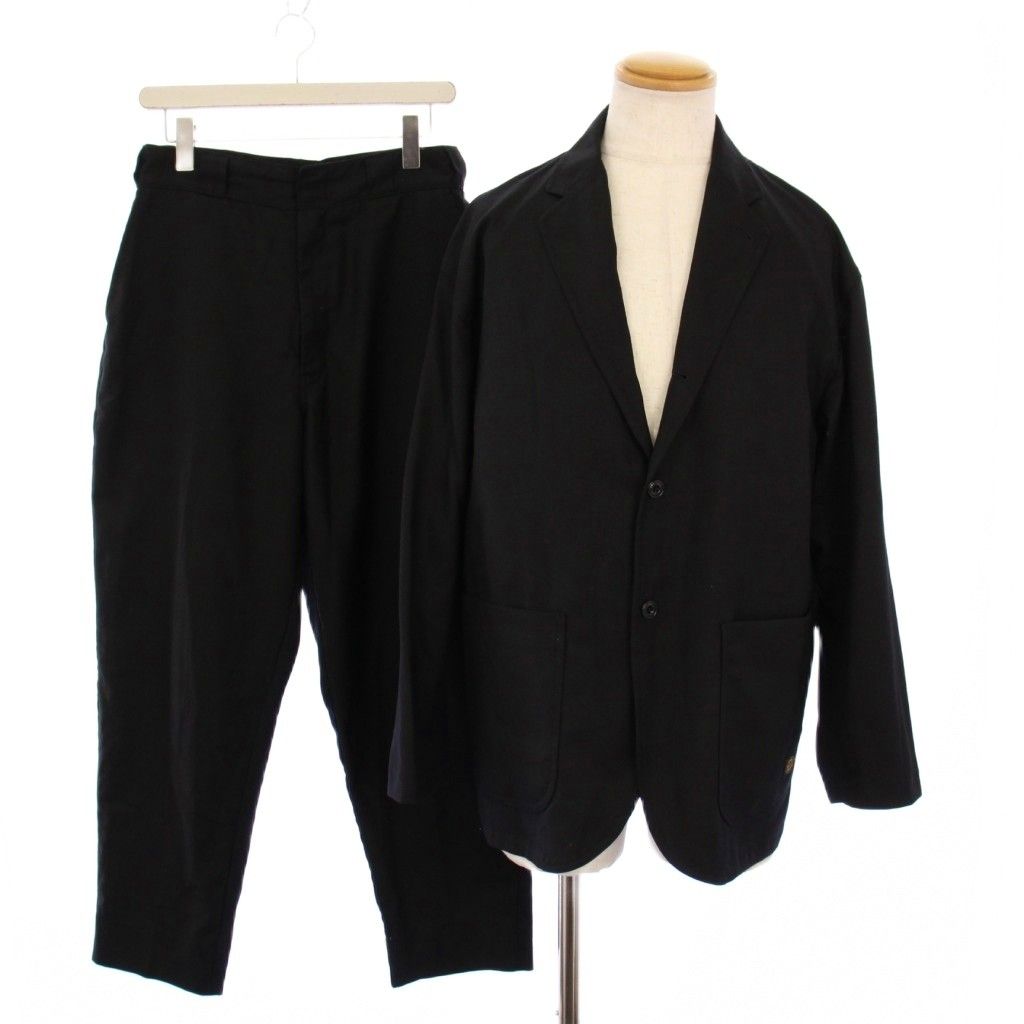 ディッキーズ Dickies BEAMS スーツ テーラードジャケット パンツ スラックス S 黒 KH
