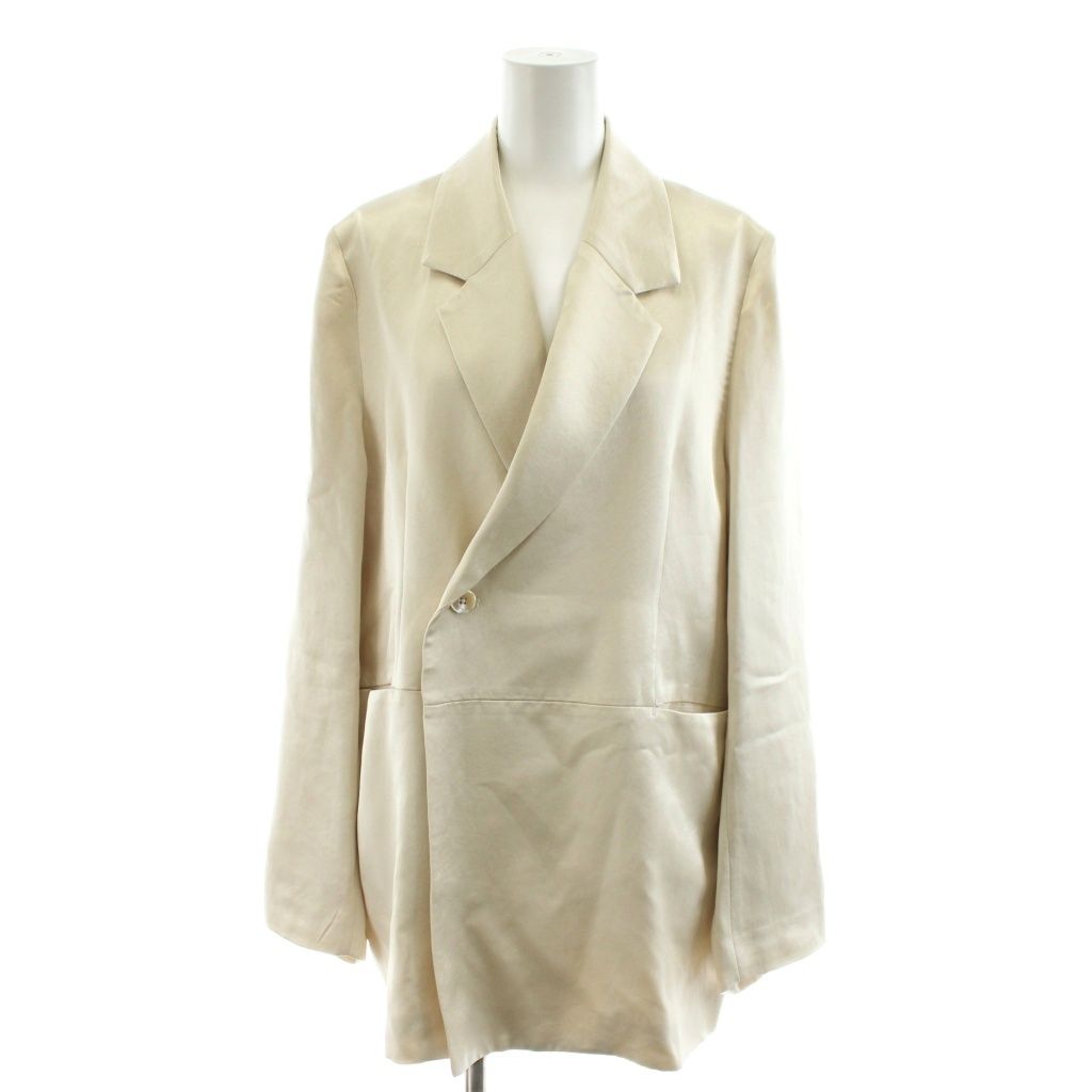 ミースロエ 25 SS リラクシーサテンジャケット テーラードジャケット F ベージュ AN 36
