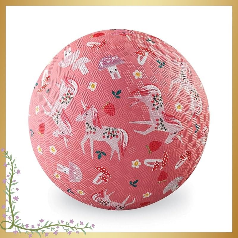新品，高品質 【cherie mimi-crocodile creek】ゴムボール 13cm 天然ラバー ユニコーンガーデン カラフルボール 子供用ボール 1 その他