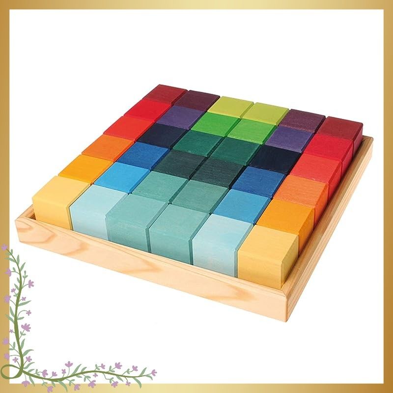 にじのキューブ 小 36 pcs GM 43110 グリムス Grimms 1歳頃から 0