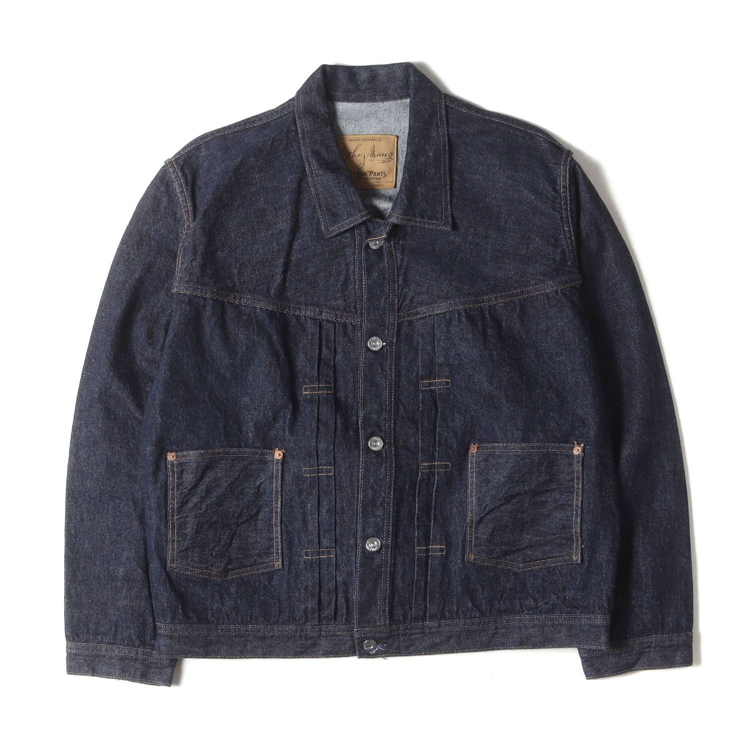 WAREHOUSE ウエアハウス ジャケット インディゴ サイズ:40(L) | BerBerJin 藤原裕 JOHN MUNG 1980 ジョンマン デニムジャケット (1980s Johnmung Denim Jacket) | 日本製 | アウター Gジャン ブルゾン 上着 | コラボ【メンズ】【中古】【美品】【K4657】 美品】WAREHOUSE ウエアハウス ジャケット インディゴ サイズ:40(L