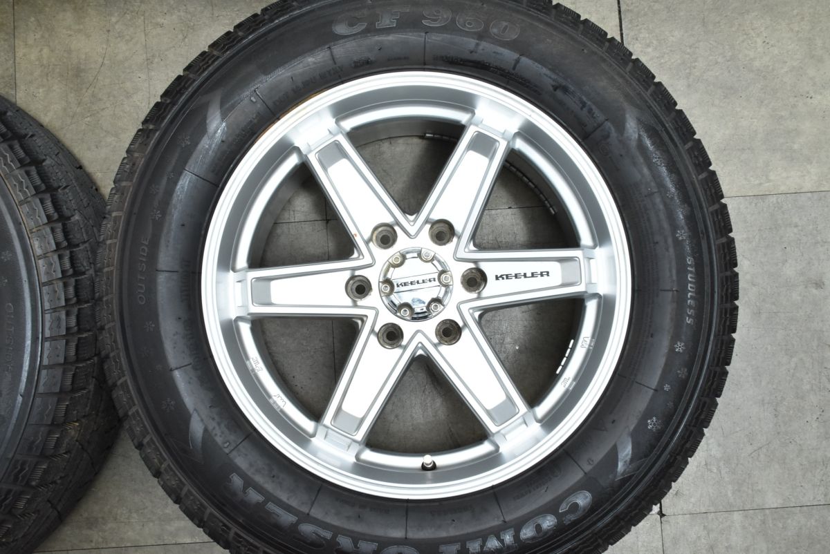  超バリ溝 9分山 Weds キーラー 18 in 8 J 25 PCD 139 7 コンフォーサー CF 960 265 60 R SUV インチアップ プラド ハイラックス サーフ 18インチ タイヤ ホイールセット