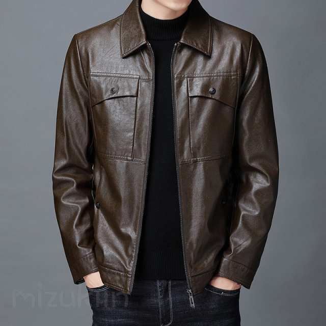  ライダースジャケット メンズ 高品質加工 革ジャン レザージャケット 皮ジャン バイク 防風 ブルゾン B系 秋冬 バイカー アウター フェイク コート ジャケット ファッション