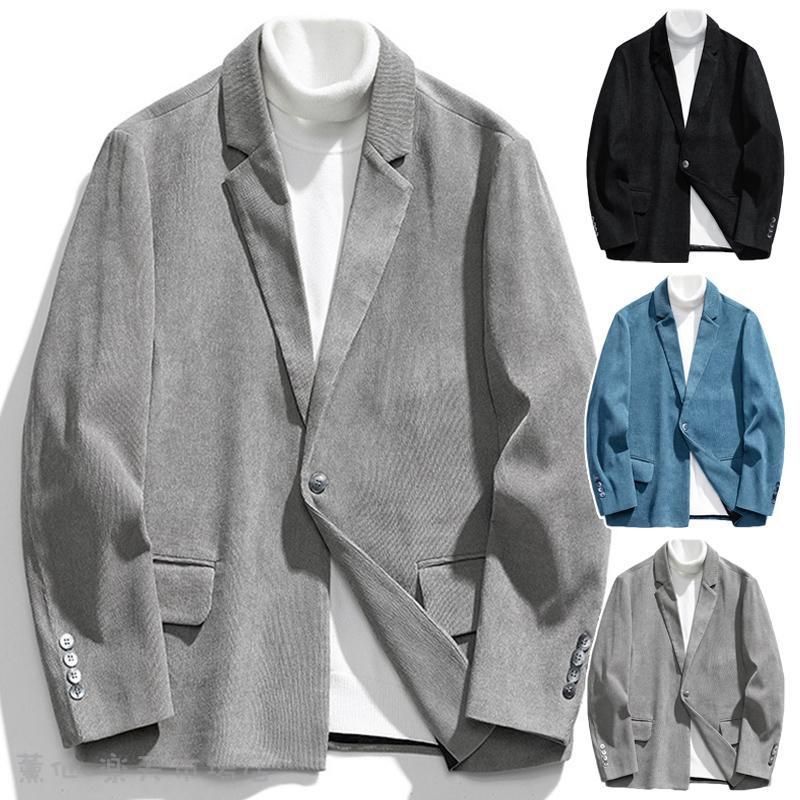 テーラードジャケット メンズ ブレザー コーデュロイスーツ ビジネススーツ チェック柄 紳士用 通勤 アウター 細身 結婚式 春秋 カジュアル