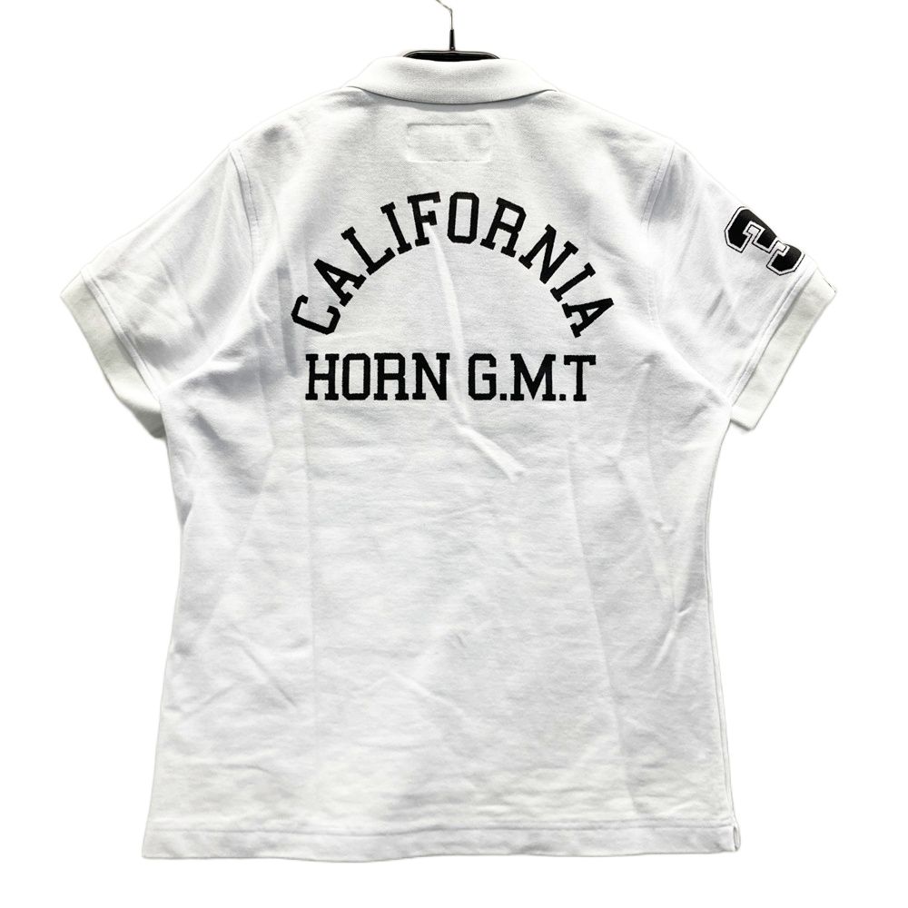 【新品】ホーンガーメント　ゴルフ　ポロシャツ　レディース　Mサイズ　白 サイズ：L HORN GMT ホーン ガーメント 半袖ポロシャツ ホワイト系