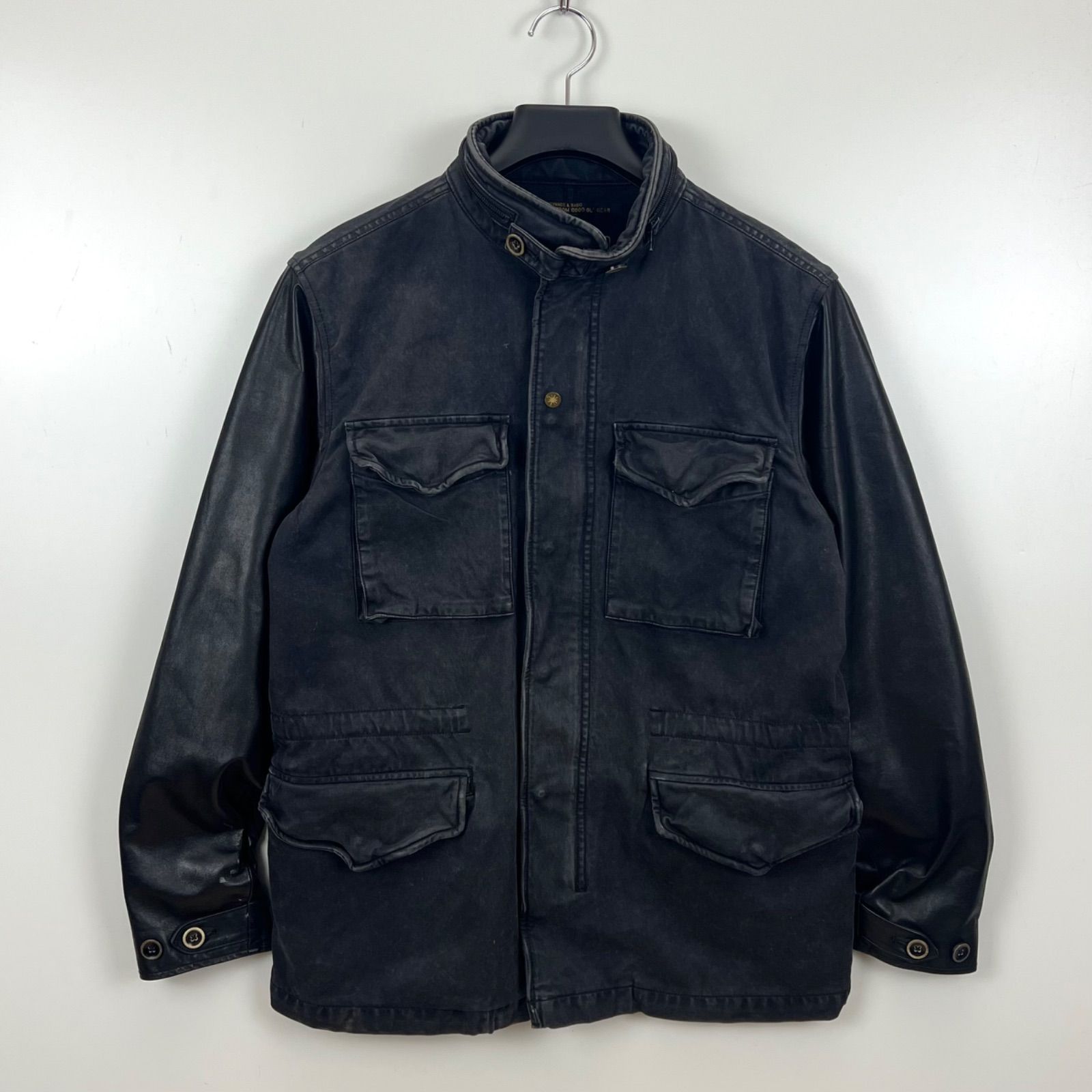 EGO TRIPPING M-65 sleeve leather jacket 48 612855 エゴトリッピング 