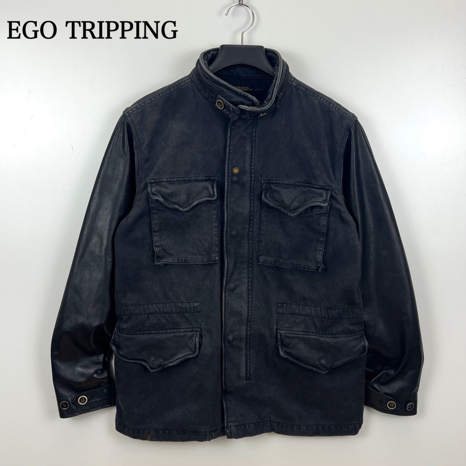 EGO TRIPPING M-65 sleeve leather jacket 48 612855 エゴトリッピング 