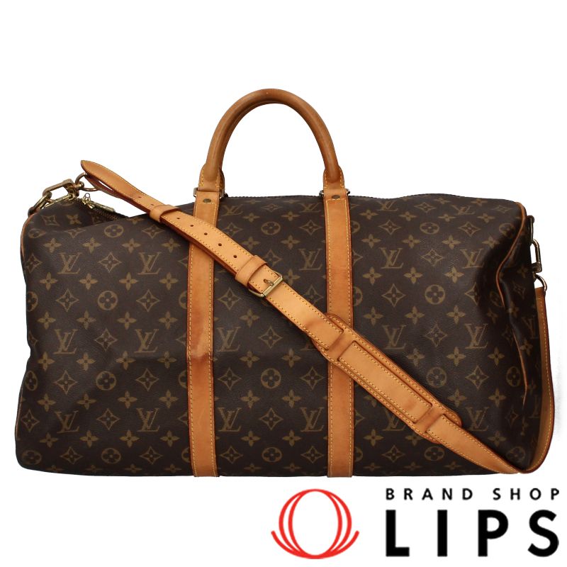 ルイ ヴィトン キーポルバンドリエール50 M 41416 モノグラム レディース ボストンバッグ ブラウン