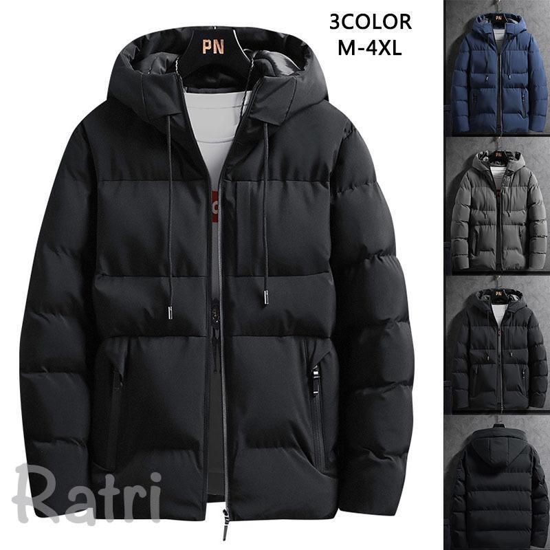 メンズ ブルゾン 中綿ジャケット ボリュームフード ダウンジャケット アウター あったか 秋冬 防寒 防風