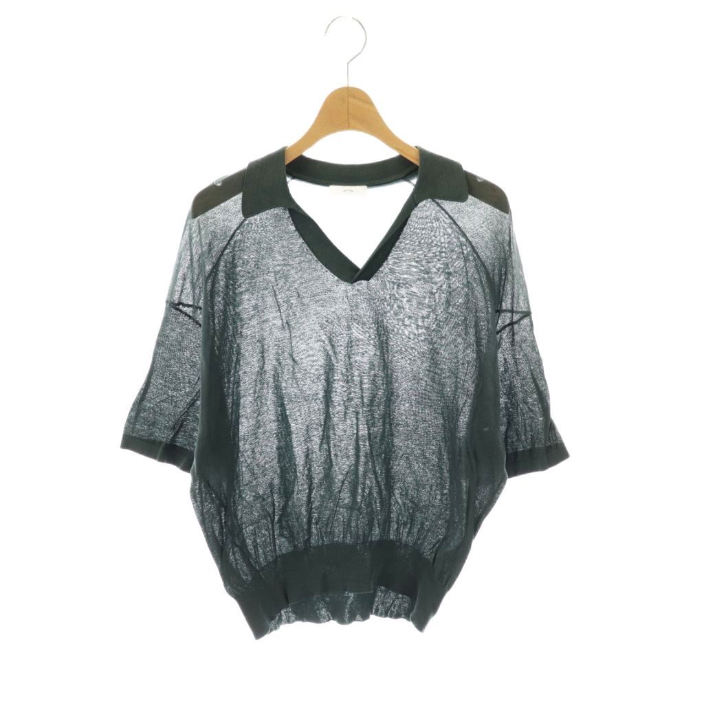 エイトン ATON 252SS COMPACT COTTON SKIPPER POLO SWEATER ポロシャツ