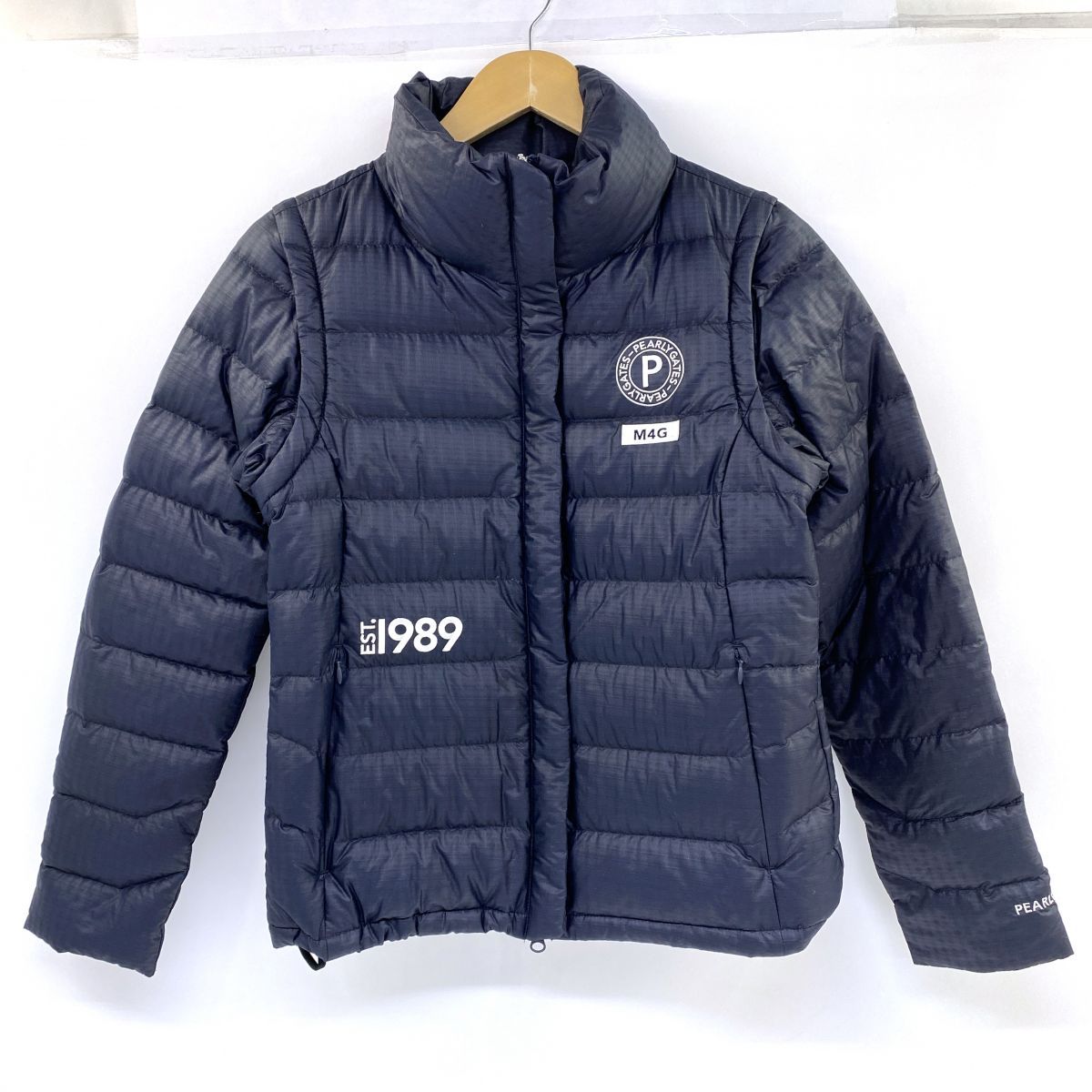 PEARLY GATES パーリーゲイツ 2 WAY ダウンジャケット ダウンベスト ゴルフウェア 055-3220002 サイズ0 レディース