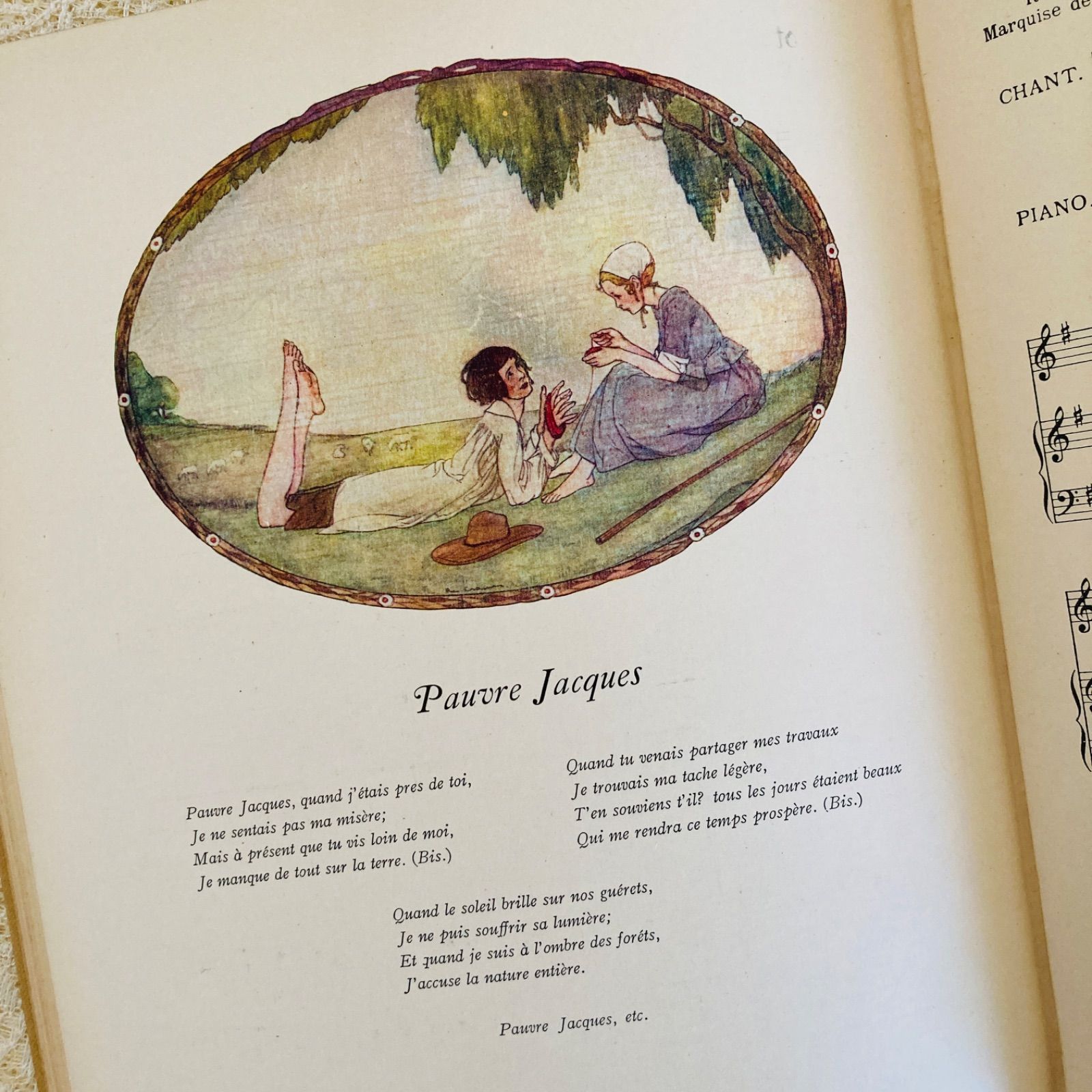 洋書　古書　アンティーク楽譜絵本　Rie Cramer挿絵の歌曲集　1923年刊 Rie Cramer挿絵の歌曲集 アンティーク楽譜絵本 1923年刊行 洋書・古書