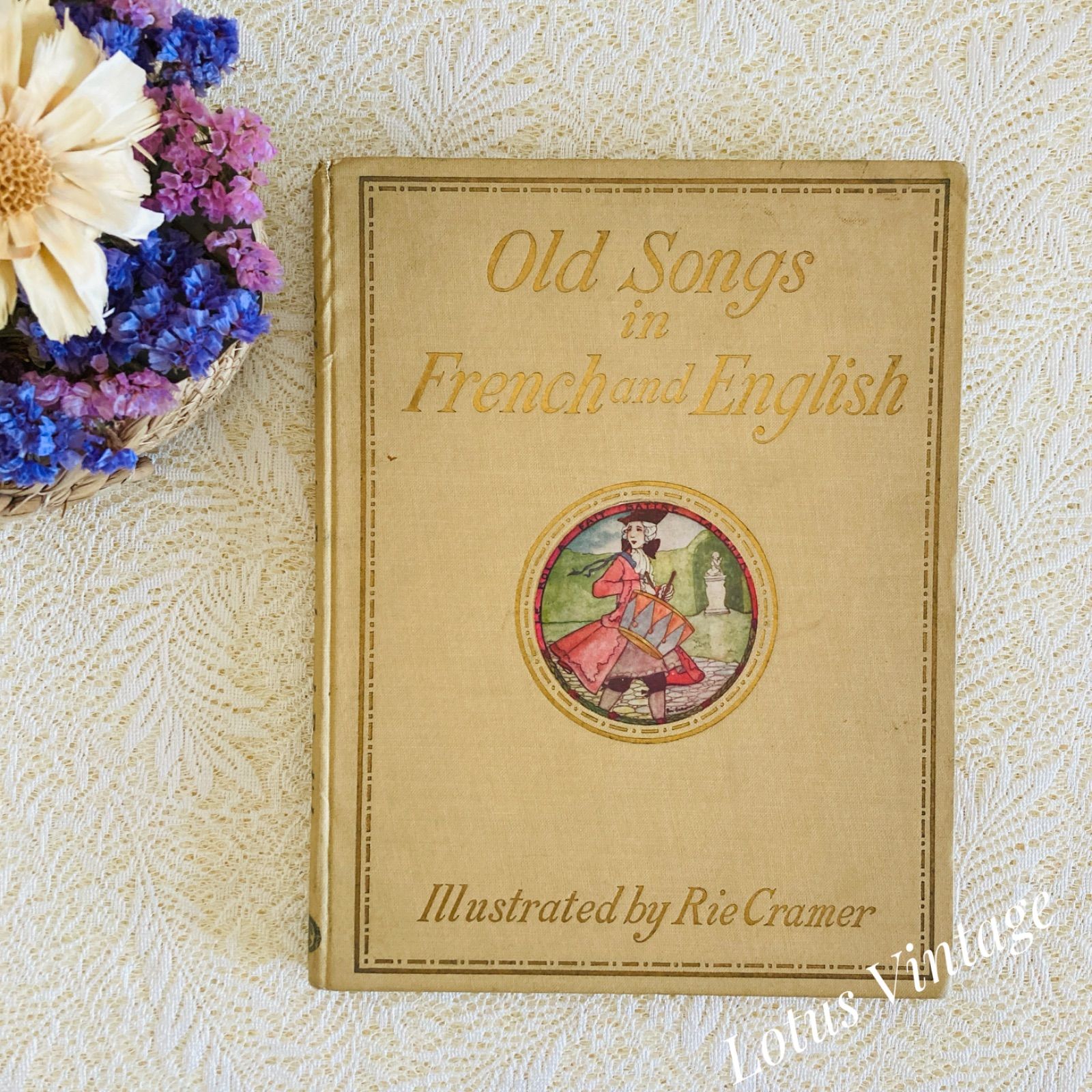 Rie Cramer挿絵の歌曲集 アンティーク楽譜絵本 1923年刊行 洋書 古書