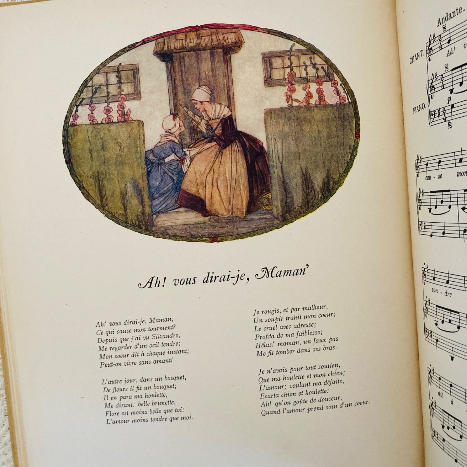 Rie Cramer挿絵の歌曲集 アンティーク楽譜絵本 1923年刊行 洋書・古書