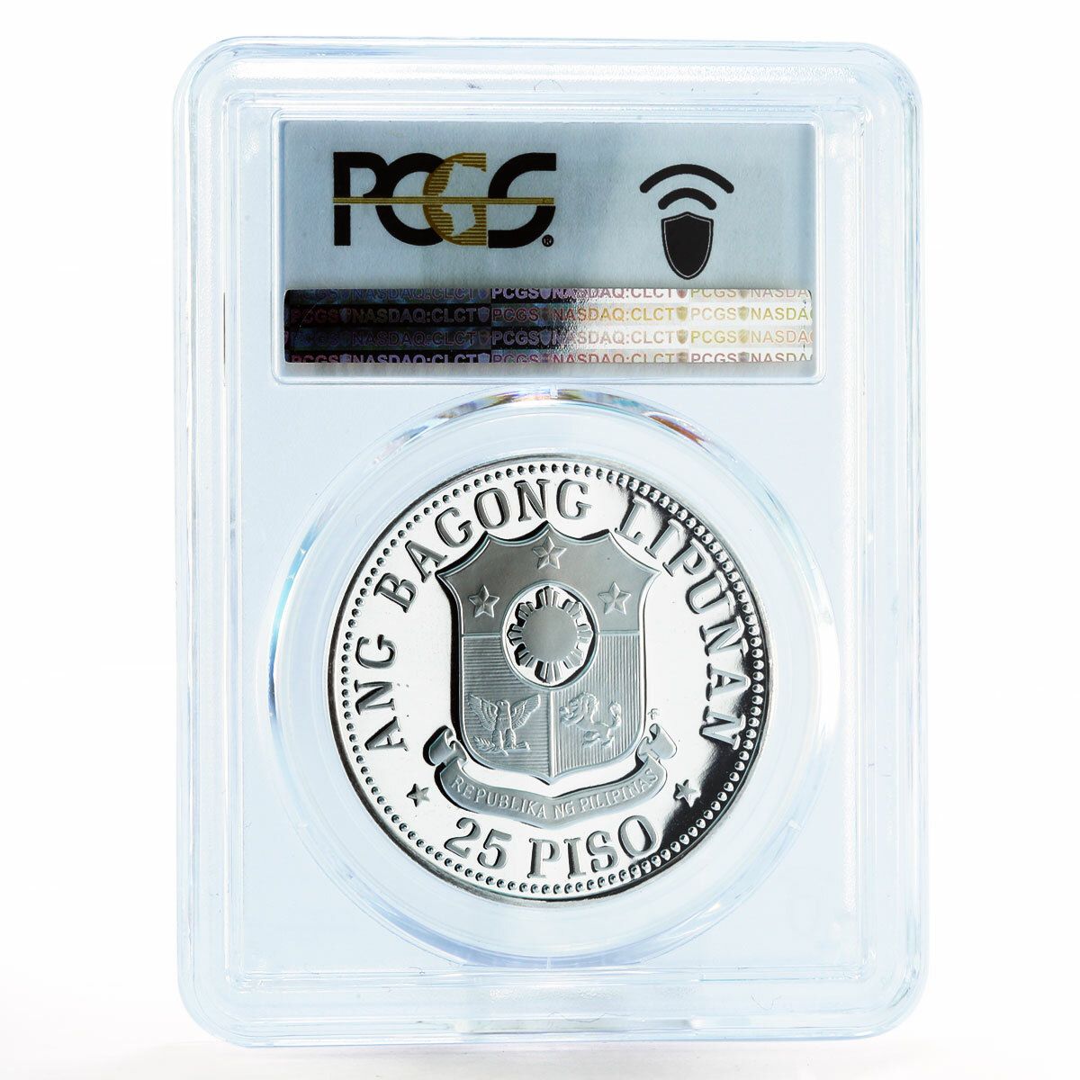 フィリピン 25 ピソ エミリオ・アギナルド PR70 PCGS 銀貨 1975年