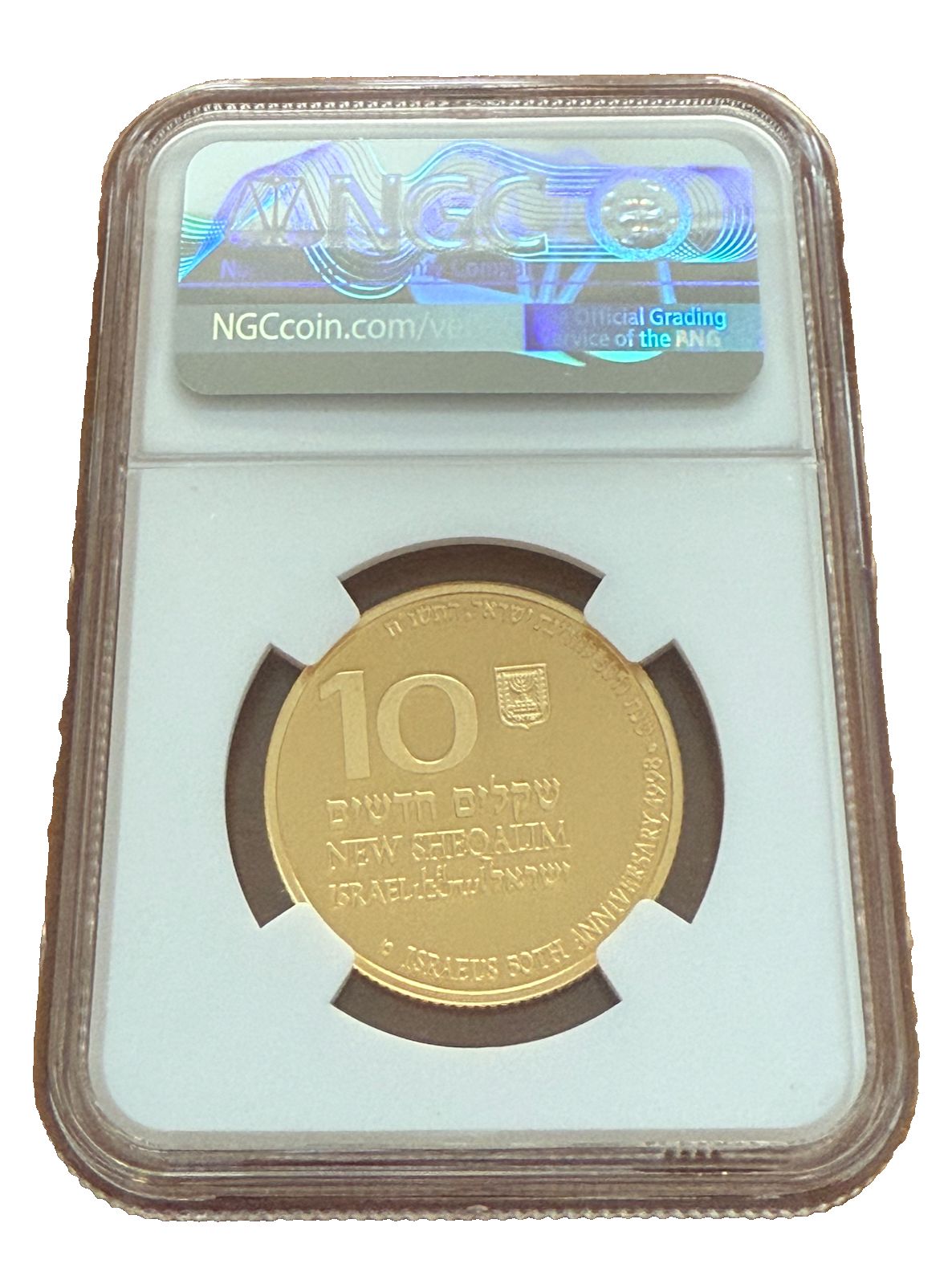 イスラエル 1998年 金貨 1/2オンス 10シェカリム NGC PF69UC
