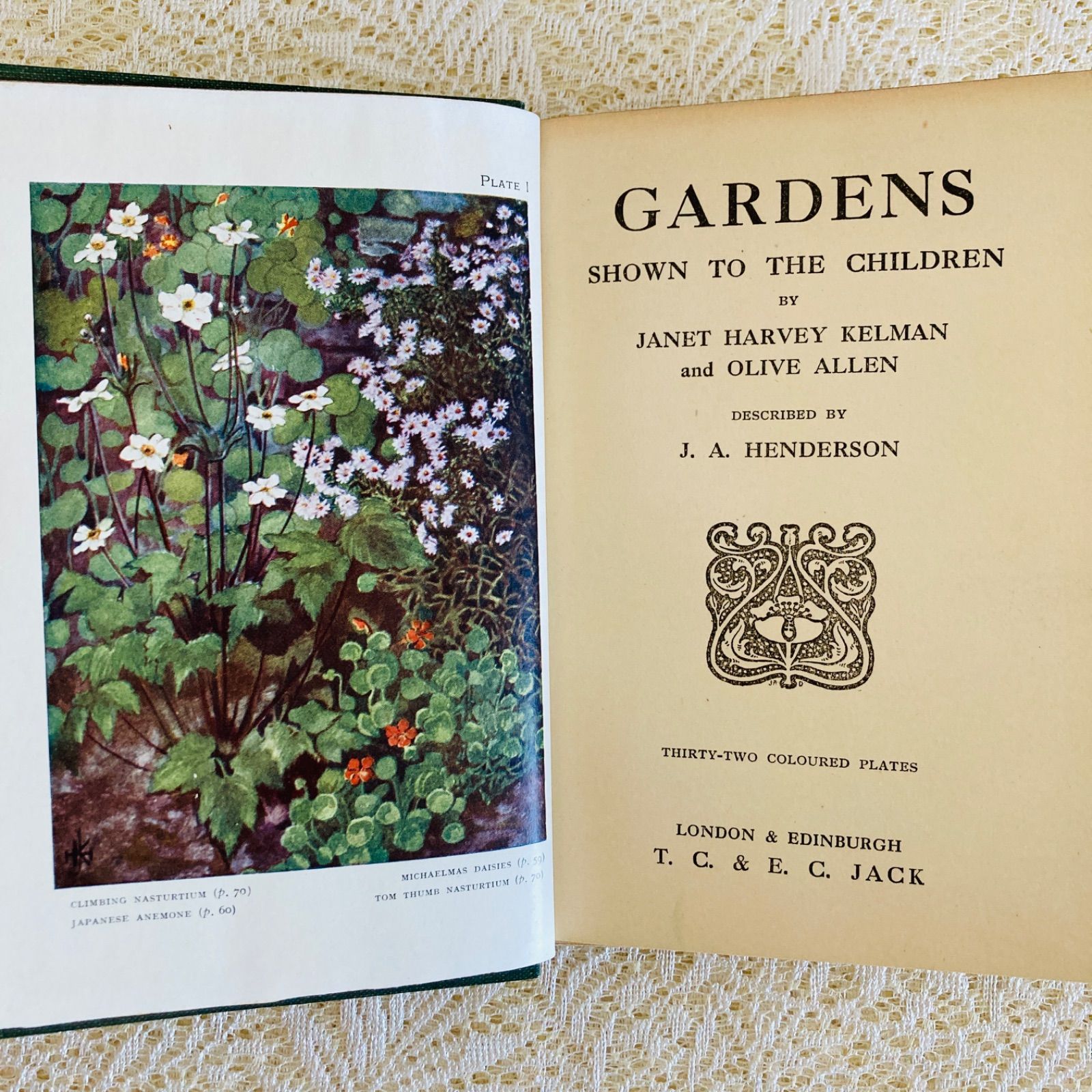 GARDENS イギリスのアンティーク植物図鑑 可憐で美しいカラー図版32点