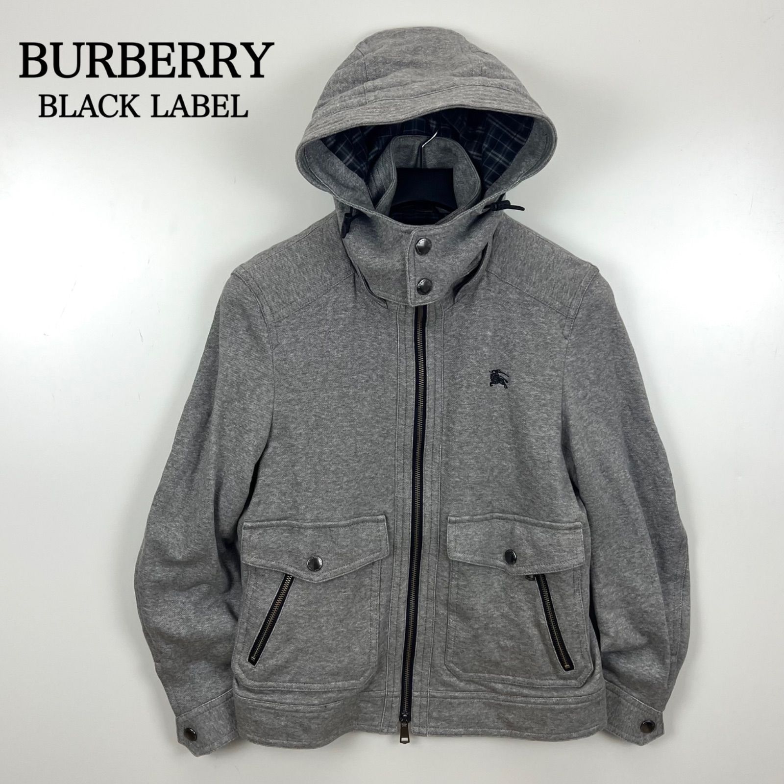 BURBERRY BLACK LABEL 00s y2k style sweat hoodie jacket M