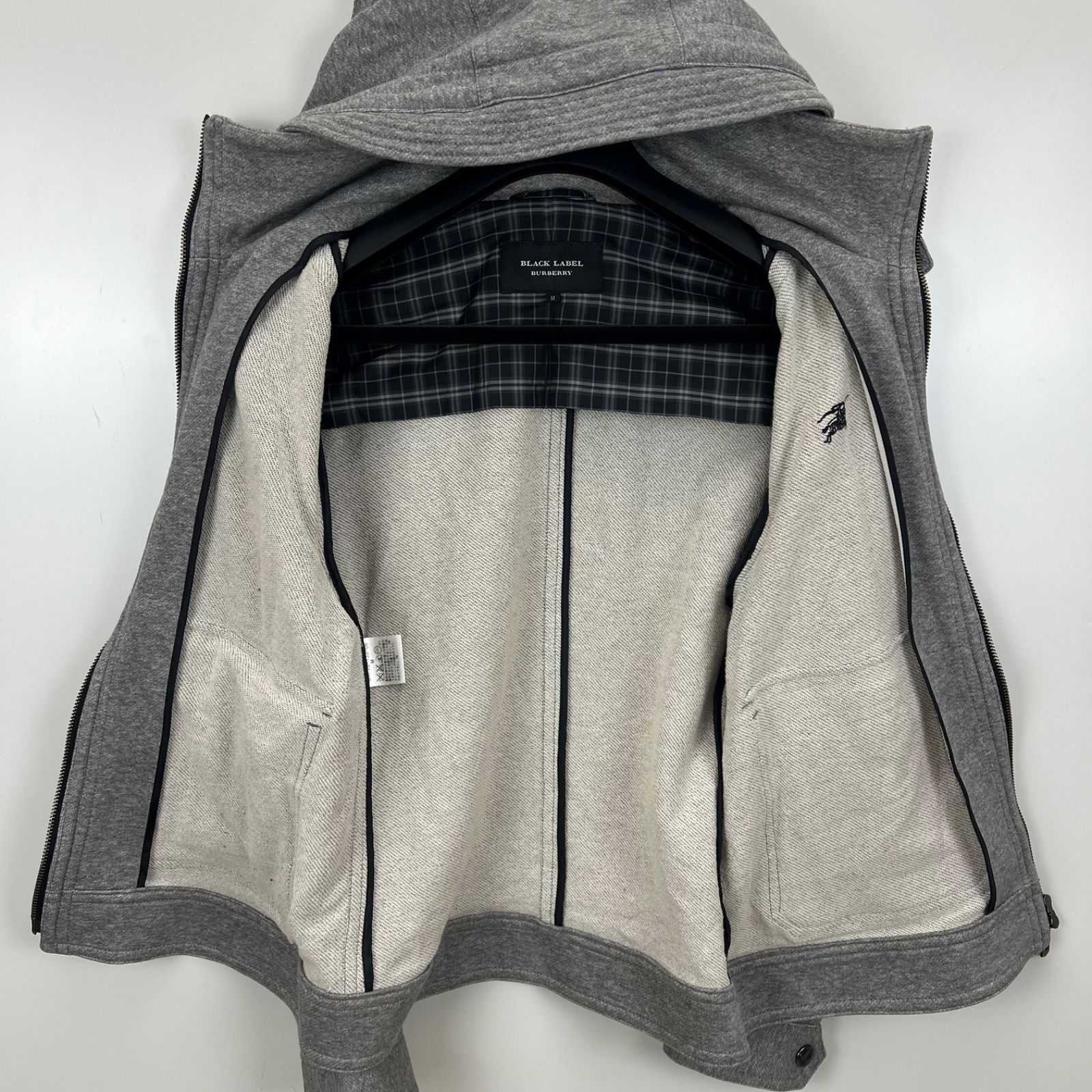 BURBERRY BLACK LABEL 00s y2k style sweat hoodie jacket M