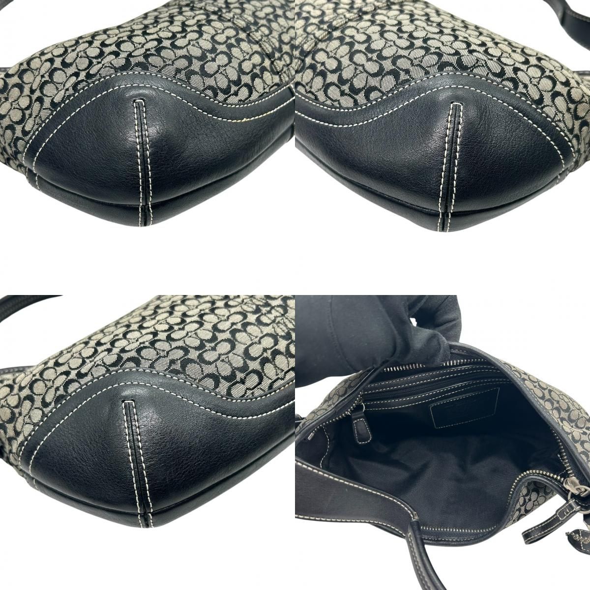 COACH コーチ シグネチャー ワンショルダー アクセサリーポーチ　ブラック 極美品 COACH コーチ ワンショルダーアクセサリーポーチSOHO 6362