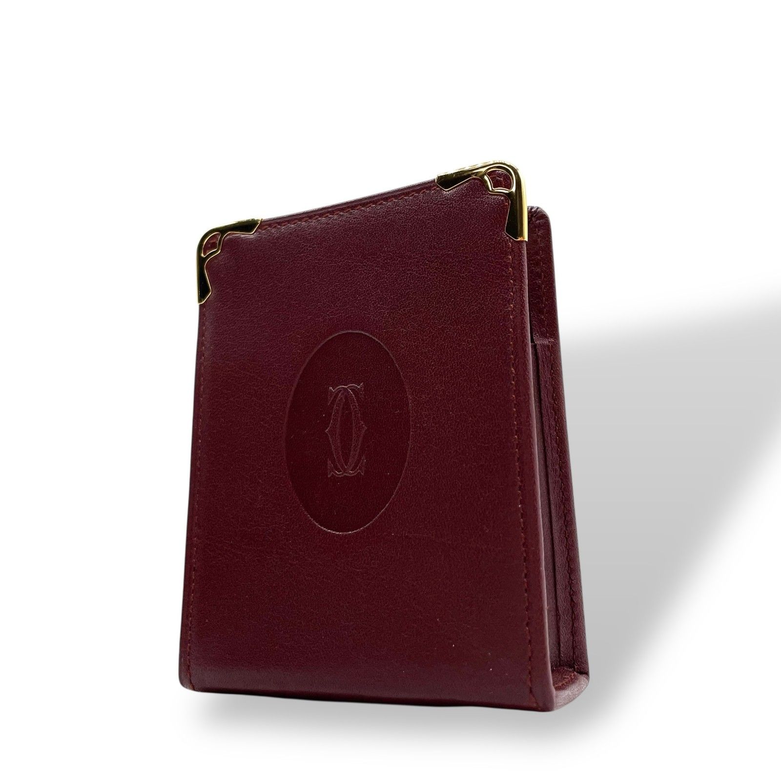 【希少/廃盤】ヴィンテージ カルティエ シガレットケース マストライン ボルドー カルティエ Cartier マストライン レザー シガレットケース 小物入れ