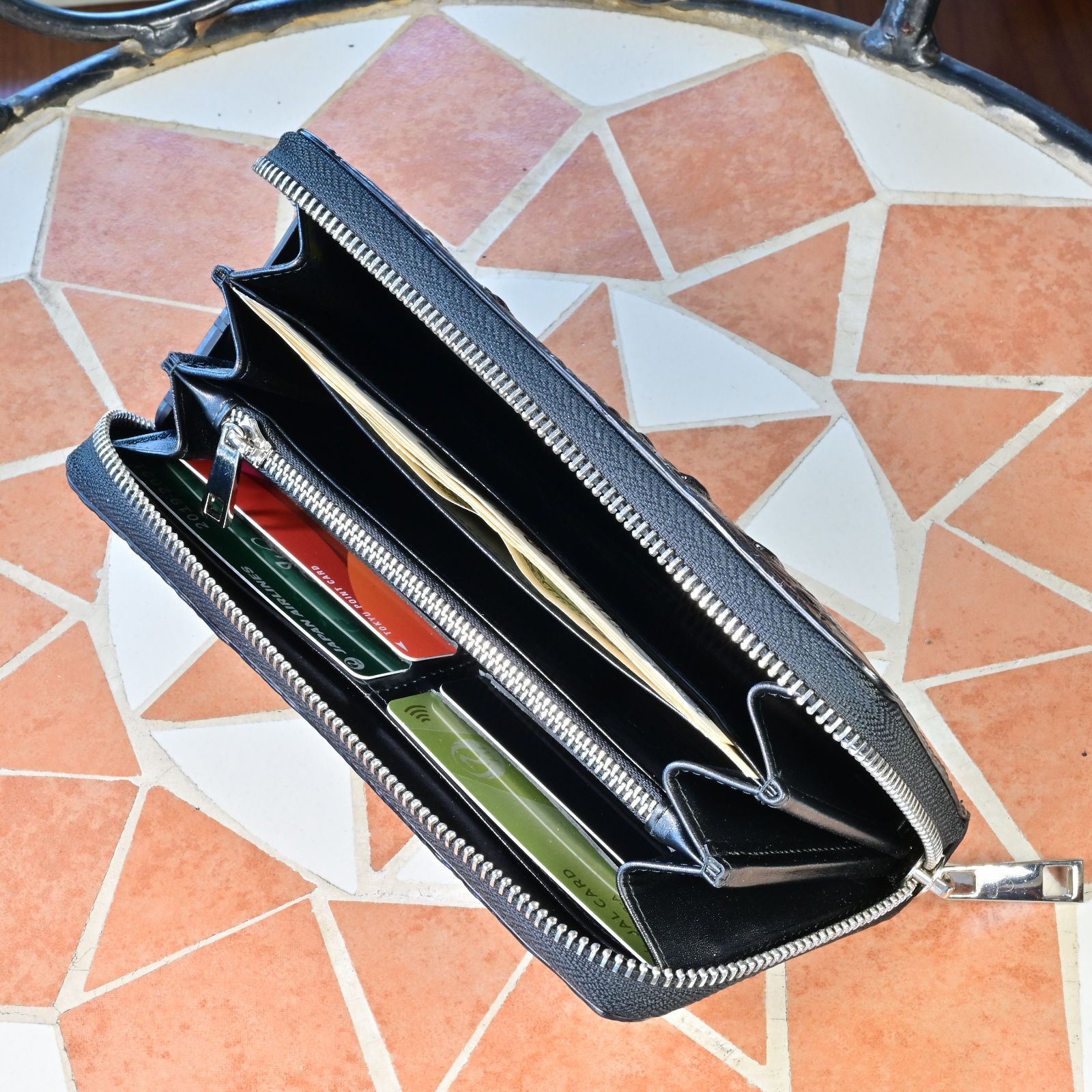 クラウン背革シャイニングクロコダイル長財布