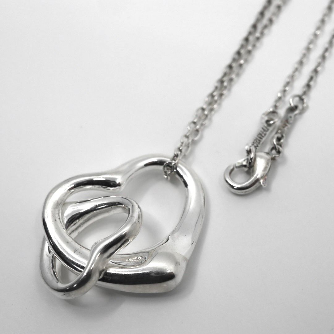 美品】TIFFANY&Co. ティファニー ダブルオープンハート ネックレス