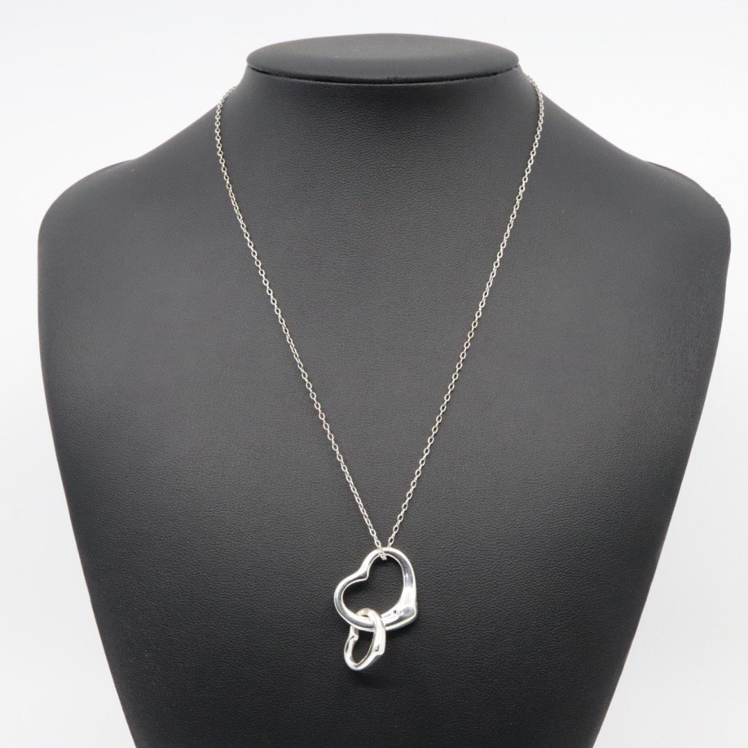 美品】TIFFANY&Co. ティファニー ダブルオープンハート ネックレス
