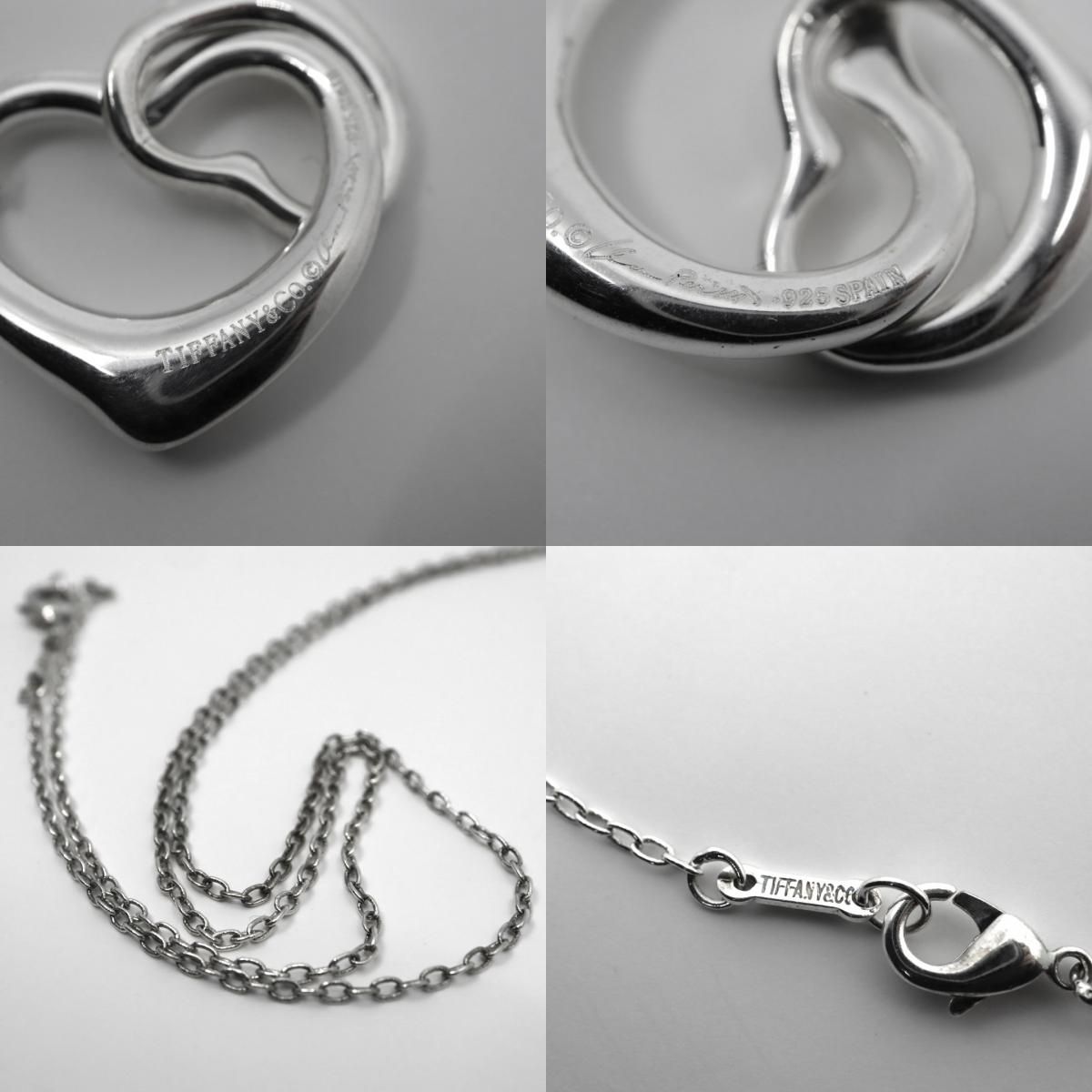 美品】TIFFANY&Co. ティファニー ダブルオープンハート ネックレス