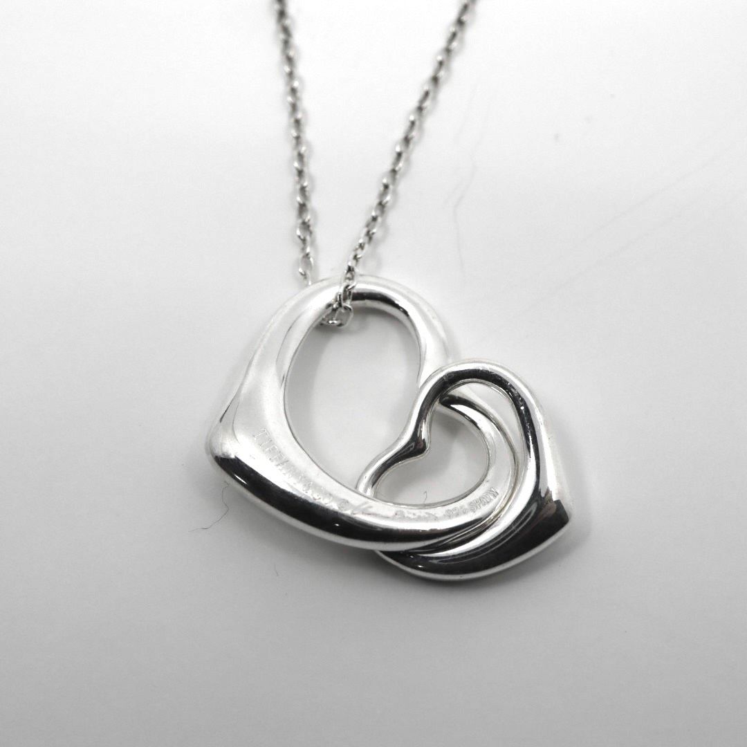 美品】TIFFANY&Co. ティファニー ダブルオープンハート ネックレス