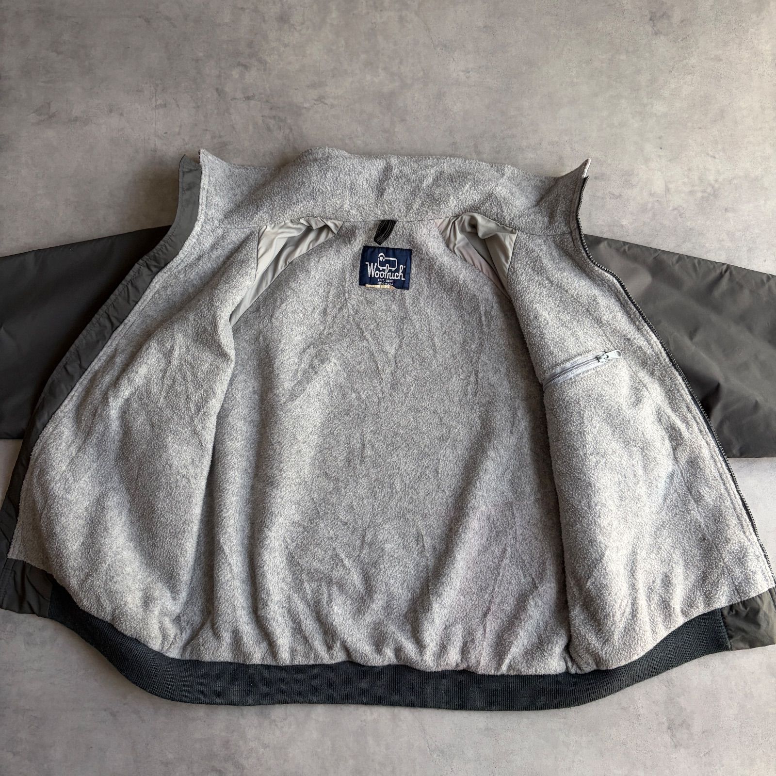 80s/woolrich/ウールリッチ/シェルドジャケット/裏フリース/紺タグ 