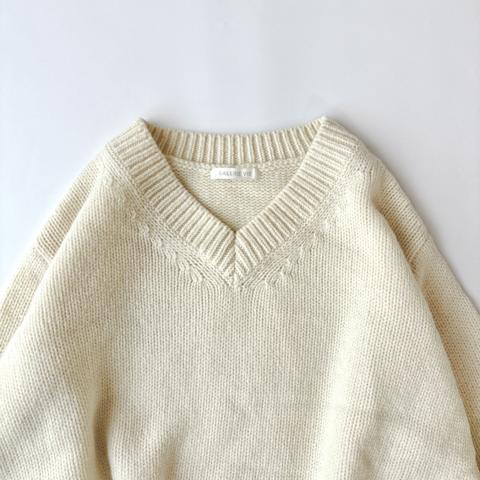 GALERIE VIE / ファインウール Vネック プルオーバー / S GALERIE VIE / ファインウール Vネック プルオーバー / S