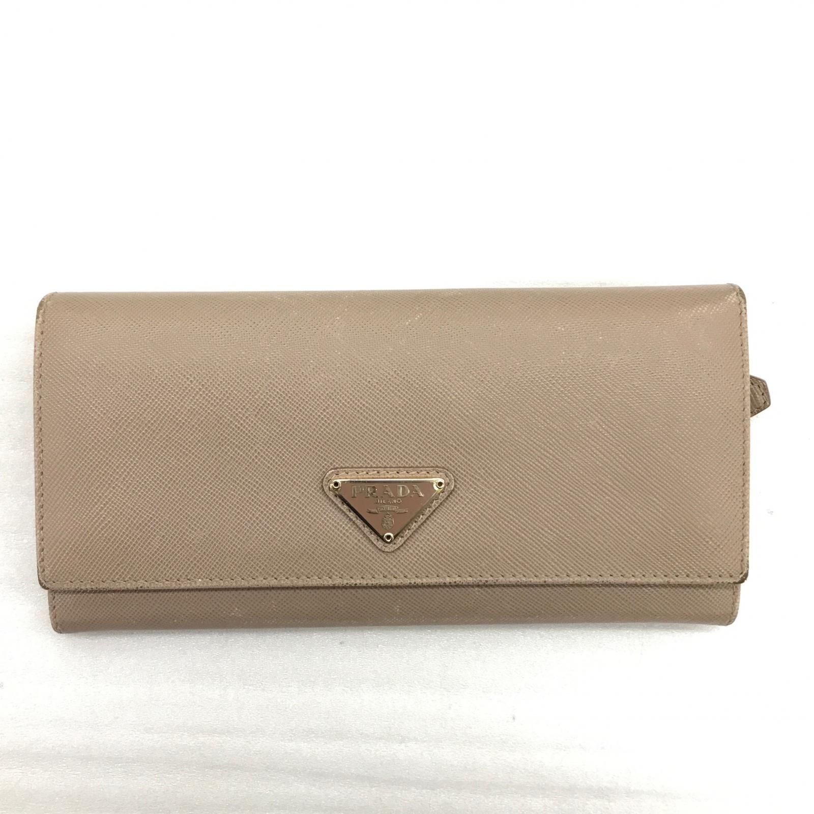 PRADA プラダ 長財布 サフィアーノ ベージュ