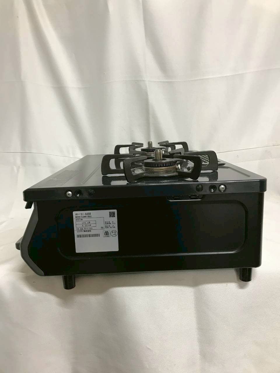 【北見市発】リンナイ Rinnai ガスコンロ KGDM67BKR RT67JH 2022年製 LPガス用 黒 (E3800wYM) 北見市発】リンナイ Rinnai ガスコンロ KGDM67BKR RT67JH 2022年製 LP