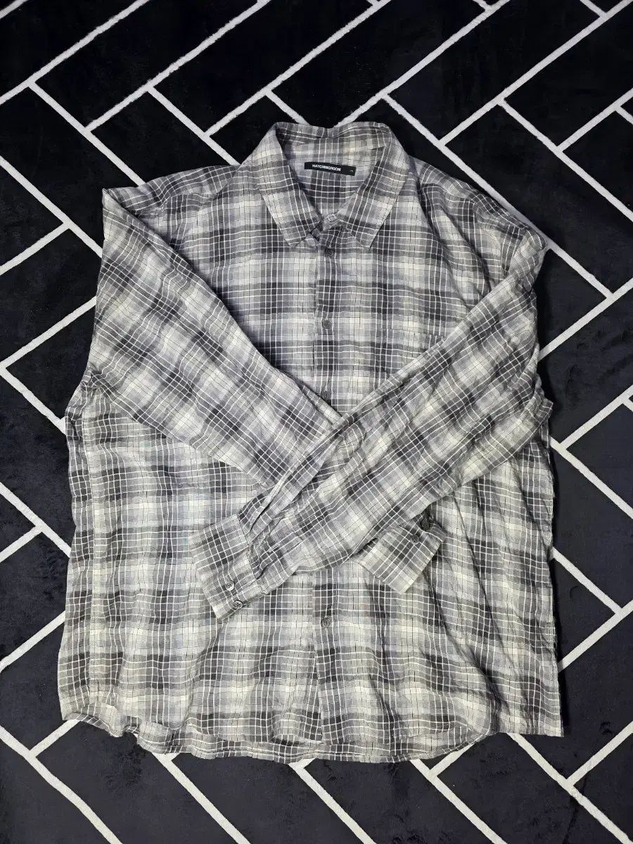 ハッチングルーム Classic MULTI CHECKER SHIRT Grey 3